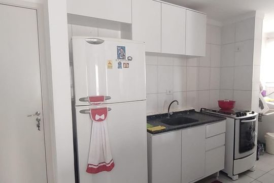 Cozinha de apartamento para alugar com 2 quartos, 42m² em Vila Goncalves, São Bernardo do Campo