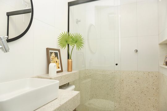 Banheiro de casa de condomínio à venda com 1 quarto, 18m² em Santo Agostinho, Belo Horizonte