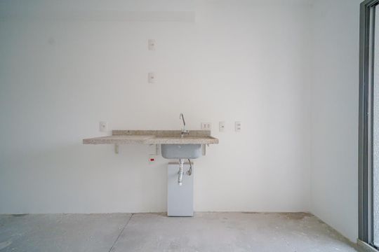 Cozinha de kitnet/studio à venda com 1 quarto, 26m² em Butantã, São Paulo