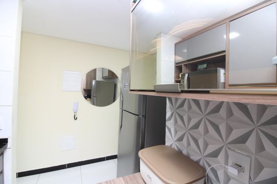 Cozinha de apartamento à venda com 2 quartos, 44m² em Vila Salete, São Paulo