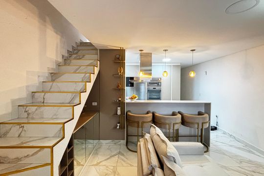 Sala - Sala de Jantar  de casa para alugar com 3 quartos, 124m² em Vila Bastos, Santo André