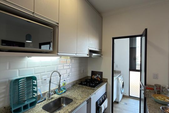 Cozinha de apartamento para alugar com 2 quartos, 55m² em Jardim Copacabana, São Bernardo do Campo