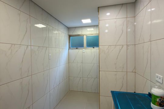 Cozinha de apartamento à venda com 2 quartos, 57m² em Demarchi, São Bernardo do Campo