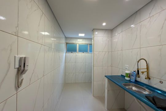 Cozinha de apartamento à venda com 2 quartos, 57m² em Demarchi, São Bernardo do Campo