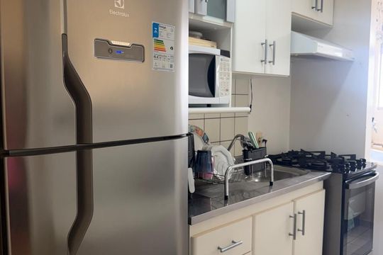 Cozinha de apartamento à venda com 2 quartos, 47m² em Vila Georgina, Campinas