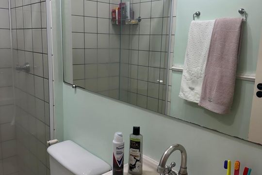 Banheiro de apartamento à venda com 2 quartos, 47m² em Vila Georgina, Campinas