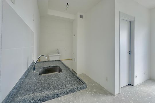 Cozinha de apartamento à venda com 2 quartos, 38m² em Picanço, Guarulhos