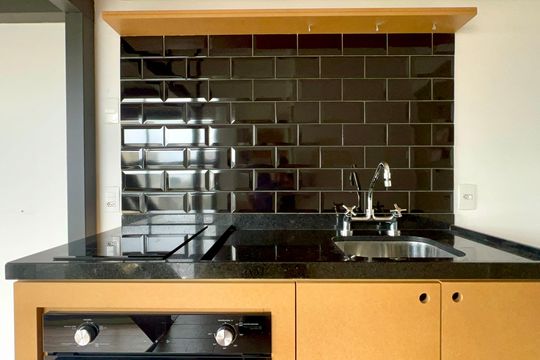 Cozinha de kitnet/studio à venda com 1 quarto, 36m² em Pinheiros, São Paulo