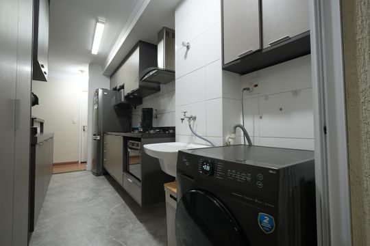 Área de Serviço de apartamento à venda com 3 quartos, 86m² em Vila Valparaíso, Santo André