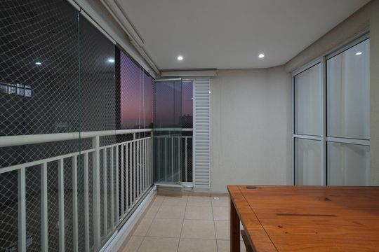 Varanda gourmet de apartamento à venda com 3 quartos, 86m² em Vila Valparaíso, Santo André
