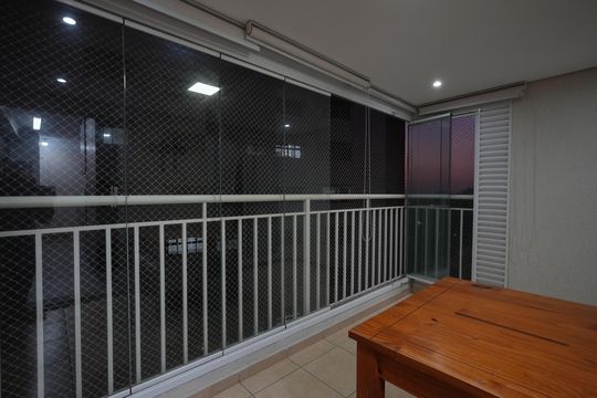 Varanda gourmet de apartamento à venda com 3 quartos, 86m² em Vila Valparaíso, Santo André