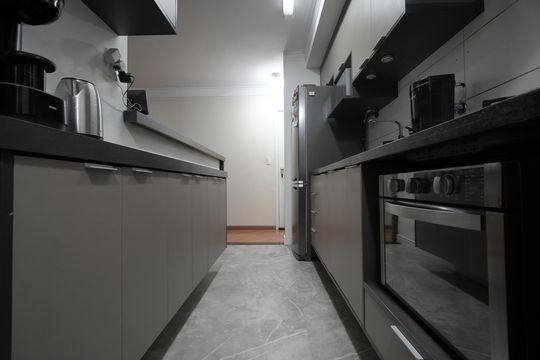 Cozinha de apartamento à venda com 3 quartos, 86m² em Vila Valparaíso, Santo André