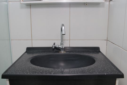 Pia do banheiro de apartamento à venda com 2 quartos, 49m² em Vila Zefira, São Paulo