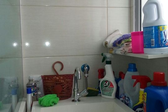 Área de serviço de apartamento para alugar com 2 quartos, 50m² em Vila Homero Thon, Santo André