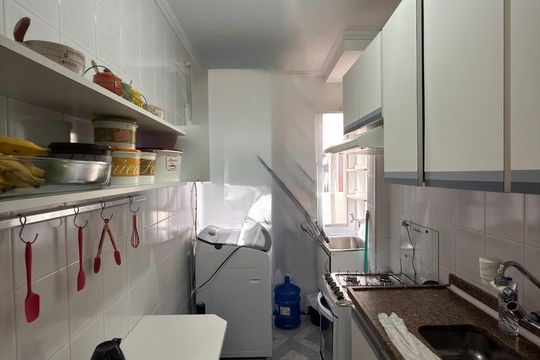 Cozinha e Área de Serviço de apartamento para alugar com 1 quarto, 36m² em Vila Jerusalem, São Bernardo do Campo