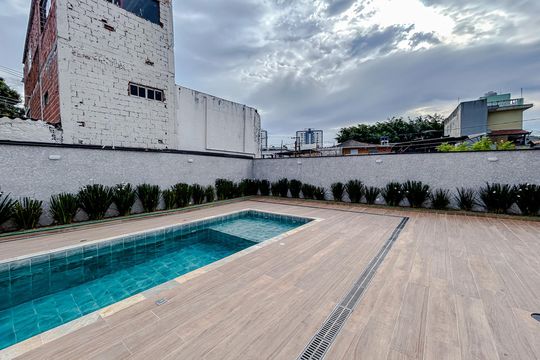 Área comum - Piscina de kitnet/studio para alugar com 1 quarto, 24m² em Vila Carrão, São Paulo