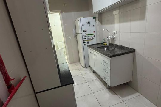 Cozinha de apartamento à venda com 1 quarto, 36m² em Vila Jerusalem, São Bernardo do Campo