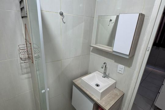 Banheiro de apartamento à venda com 1 quarto, 36m² em Vila Jerusalem, São Bernardo do Campo
