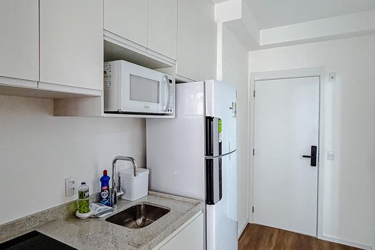 Cozinha de kitnet/studio para alugar com 1 quarto, 25m² em Tatuapé, São Paulo
