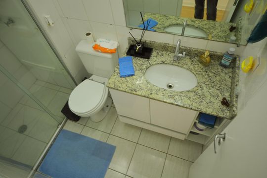 Banheiro de apartamento para alugar com 2 quartos, 68m² em Jd Irajá, São Bernardo do Campo