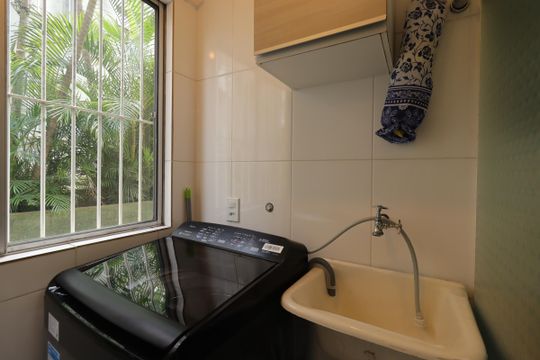 Área de Serviço de apartamento à venda com 2 quartos, 49m² em Cidade São Jorge, Santo André