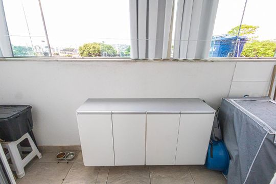 area de serviço/varanda de apartamento à venda com 2 quartos, 68m² em Novo Glória, Belo Horizonte
