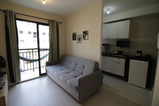 Sala de apartamento à venda com 2 quartos, 45m² em Barra Olímpica, Rio de Janeiro