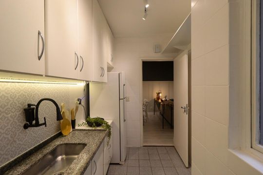 Cozinha de apartamento para alugar com 3 quartos, 66m² em Vila Tiberio, Ribeirão Preto