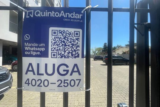 Placa instalada em 25/09/2026 com o código SUPD-185 de apartamento para alugar com 2 quartos, 60m² em Rondônia, Novo Hamburgo