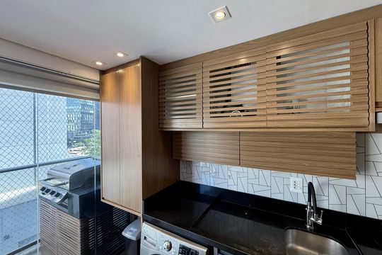 Área de Serviço de apartamento para alugar com 1 quarto, 74m² em Jardim das Acacias, São Paulo