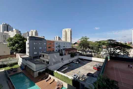Vista  de apartamento para alugar com 1 quarto, 74m² em Jardim das Acacias, São Paulo