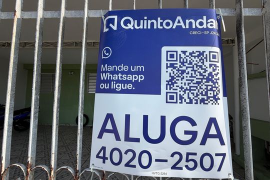Plaquinha instalada COD HVTG-2264 de casa para alugar com 3 quartos, 80m² em Jardim Bertioga, Várzea Paulista