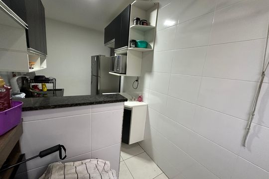 Cozinha e Área de Serviço de apartamento para alugar com 2 quartos, 60m² em Jardim Independencia, São Vicente