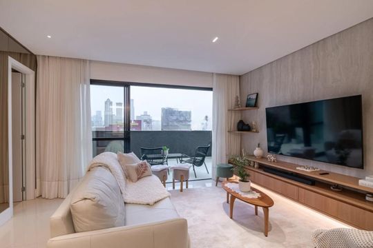 Sala de apartamento para alugar com 3 quartos, 152m² em São Francisco, Curitiba