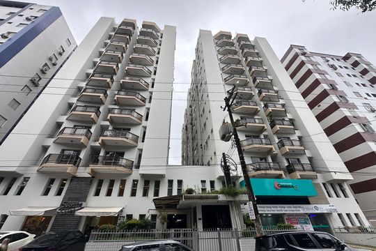 Fachada do Prédio de apartamento para alugar com 1 quarto, 46m² em Centro, São Vicente