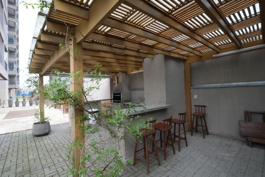 Área comum - Churrasqueira de apartamento à venda com 3 quartos, 93m² em Vila Scarpelli, Santo André