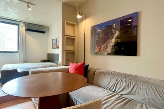Sala de kitnet/studio para alugar com 1 quarto, 29m² em Cerqueira César, São Paulo
