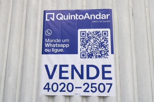 Placa instalada em 28/09/2026 com o código KYET-72 de casa à venda com 3 quartos, 139m² em Vila Linda, Santo André