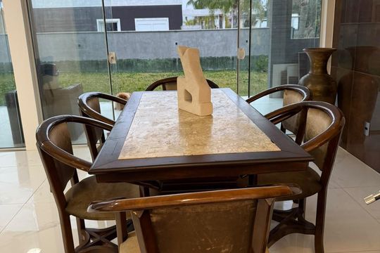 Sala de Jantar de casa de condomínio para alugar com 3 quartos, 212m² em  São João do Rio Vermelho, Florianópolis