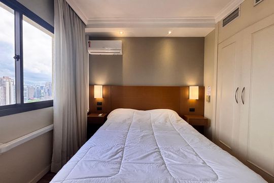 Quarto de apartamento para alugar com 1 quarto, 32m² em Vila Olímpia, São Paulo