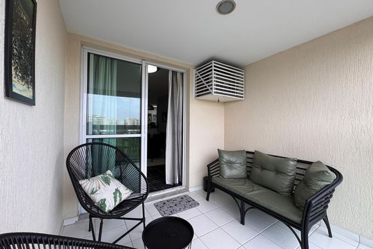 Varanda da sala de apartamento para alugar com 3 quartos, 80m² em Recreio dos Bandeirantes, Rio de Janeiro