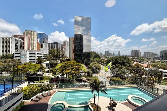 Vista da Sacada de apartamento para alugar com 2 quartos, 90m² em Alphaville Industrial, Barueri