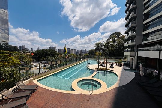 Área comum - Piscina de apartamento para alugar com 2 quartos, 90m² em Alphaville Industrial, Barueri