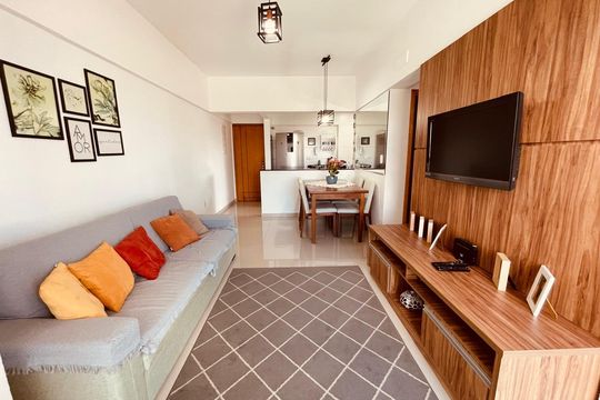 Sala de apartamento para alugar com 2 quartos, 64m² em Boqueirão, Santos