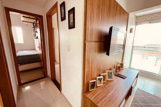 Sala de apartamento para alugar com 2 quartos, 64m² em Boqueirão, Santos