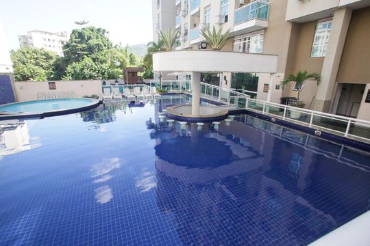 Área comum - Piscina de kitnet/studio à venda com 1 quarto, 39m² em Taquara, Rio de Janeiro