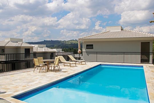 Área comum - Piscina de casa de condomínio para alugar com 3 quartos, 140m² em Jardim Panorama, Vinhedo