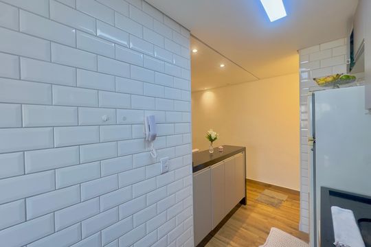 Cozinha de apartamento para alugar com 2 quartos, 56m² em Jardim do Papai, Guarulhos