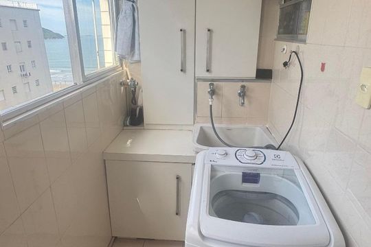 Área de serviço de apartamento para alugar com 1 quarto, 45m² em Embaré, Santos