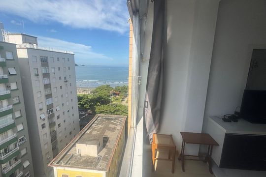 Vista de apartamento para alugar com 1 quarto, 45m² em Embaré, Santos